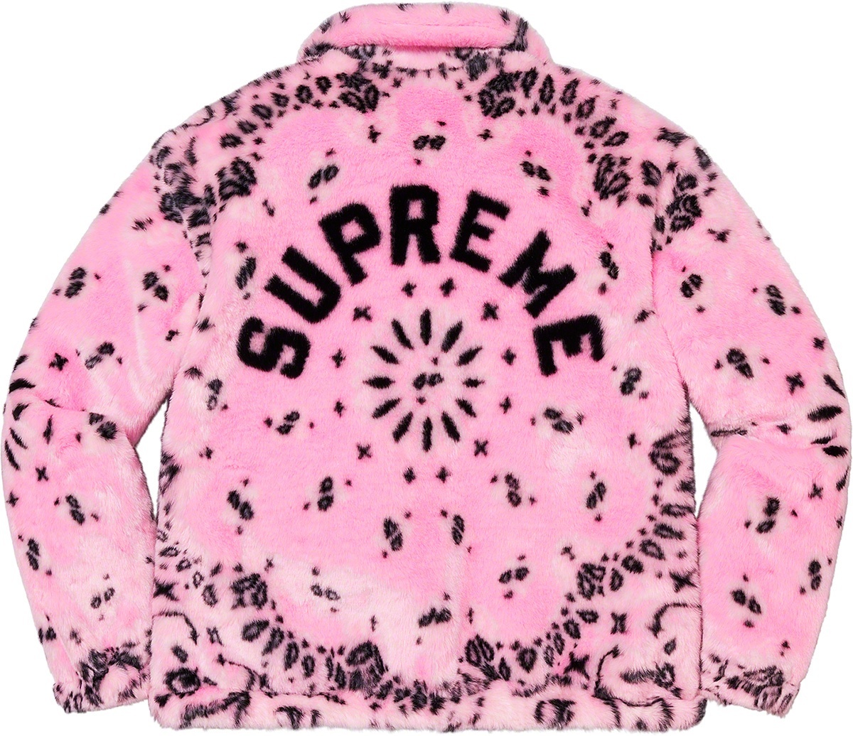 Bandana Faux Fur Bomber Jacket view 15